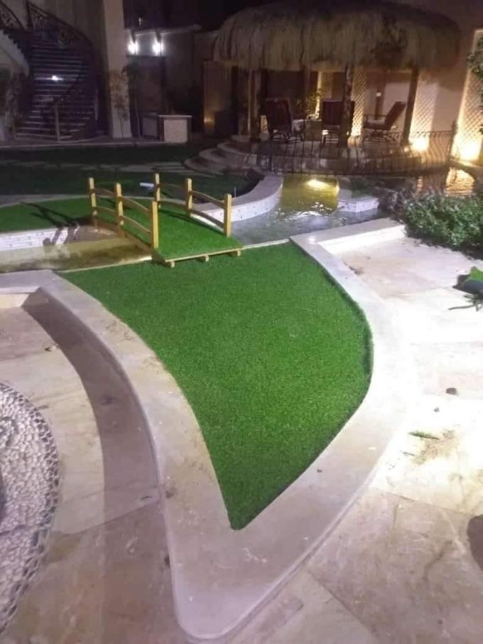 Lanskap Tikar Rumput Buatan Untuk Karpet Rumput Buatan 35MM Untuk Halaman Taman 0