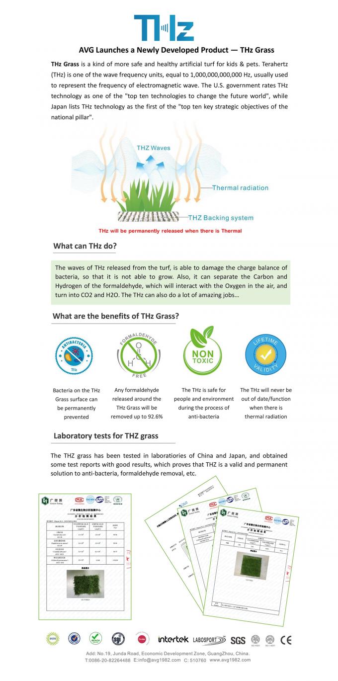 Kualitas Baik Dekorasi Taman Rumput Buatan Harga Rumput Sintetis Untuk Lansekap Dukungan THZ 1