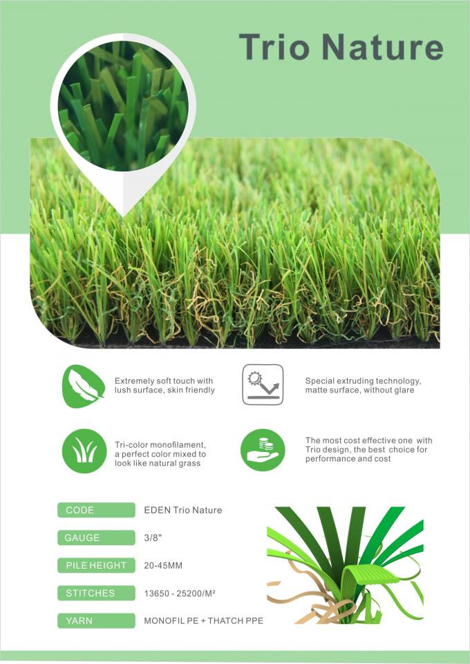 Kualitas Baik Dekorasi Taman Rumput Buatan Harga Rumput Sintetis Untuk Lansekap Dukungan THZ 0
