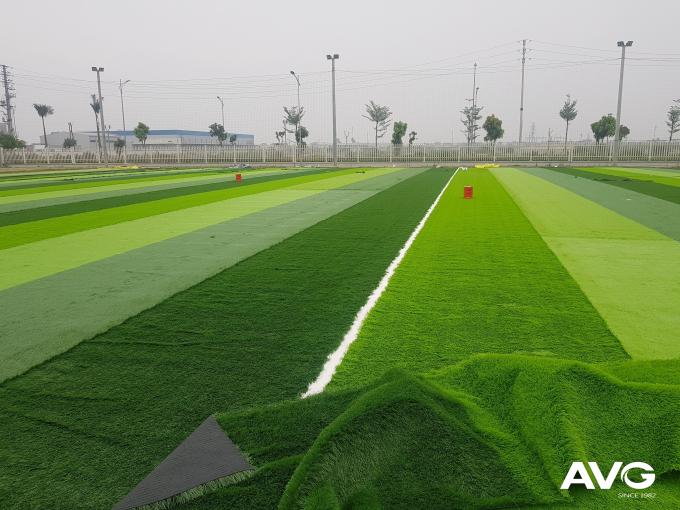 Karpet Rumput Buatan Lantai Olahraga Rumput Palsu 55mm Untuk Lapangan Sepak Bola 0