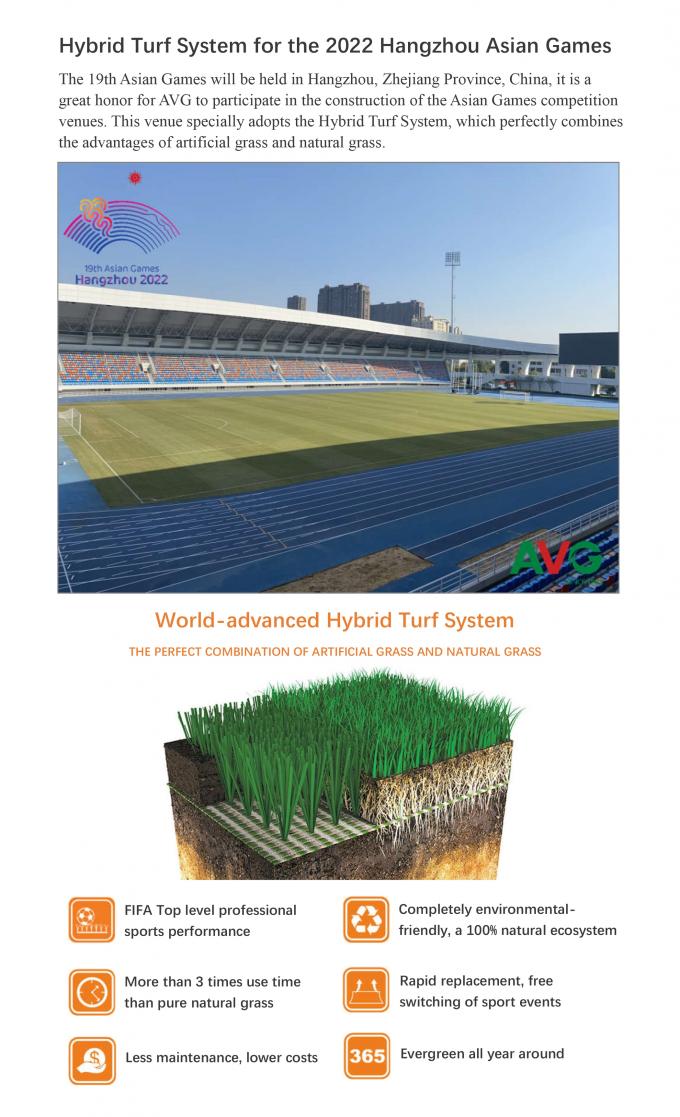 Pabrik rumput sintetis menyetujui rumput buatan 30mm untuk stadion sepak bola 0