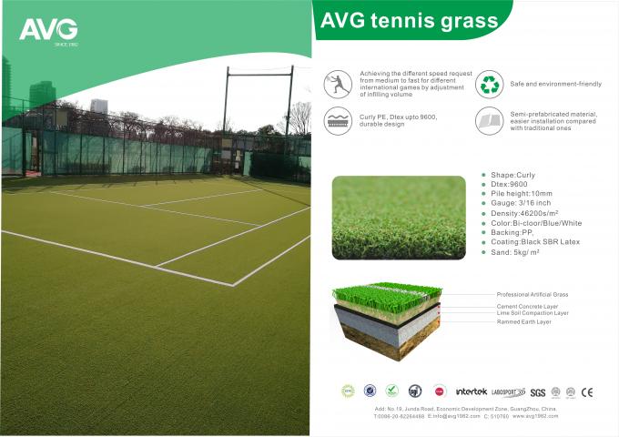 Karpet Rumput sintetis Palsu Buatan Untuk Lapangan Tenis Padel 1