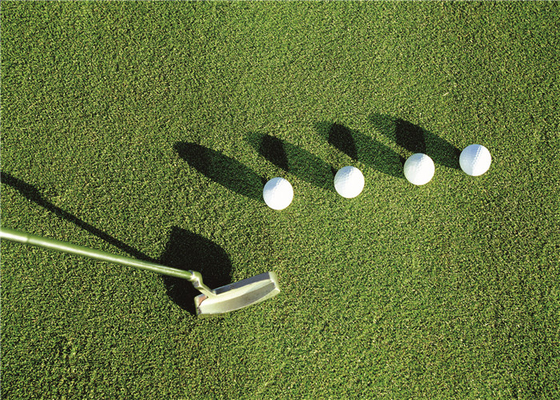 CINA Olahraga Musim Semi Musim Gugur Menempatkan Rumput Golf Buatan Hijau Dengan Padang Rumput Shock Pad pemasok