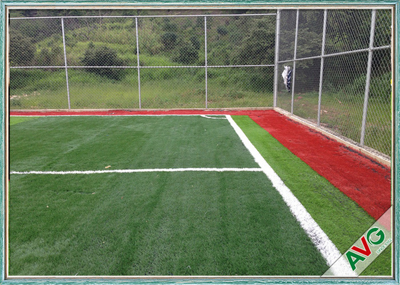 CINA Rumput Buatan SGS 50 mm Untuk Lapangan Sepak Bola / Lapangan Sepak Bola Dengan Perasaan Alami pemasok