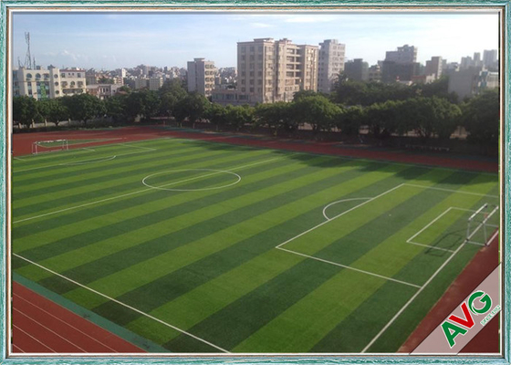 CINA Lapangan Sepak Bola Lapangan Rumput Buatan Hijau + Apple Green PE Monofilament pemasok