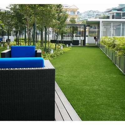 PE 60mm Taman Rumput Buatan Untuk Lansekap 3/8 &quot;Gauge pemasok