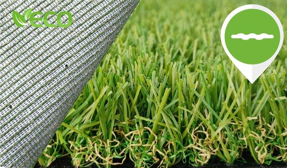 Rumput Plastik Buatan 35mm Gazon Artificiel Rumput Sintetis ECO Backing Untuk Taman pemasok
