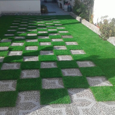 45MM Synthes Grass Untuk Lanskap Rumput Buatan Untuk Dekorasi Taman pemasok