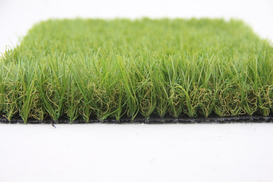 30mm Tinggi Taman Rumput Buatan 3/8 &quot;Gauge PP Fleece Backing pemasok