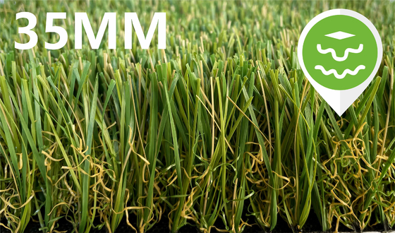 Karpet Rumput Sintetis Taman Takdir Tinggi 35mm pemasok